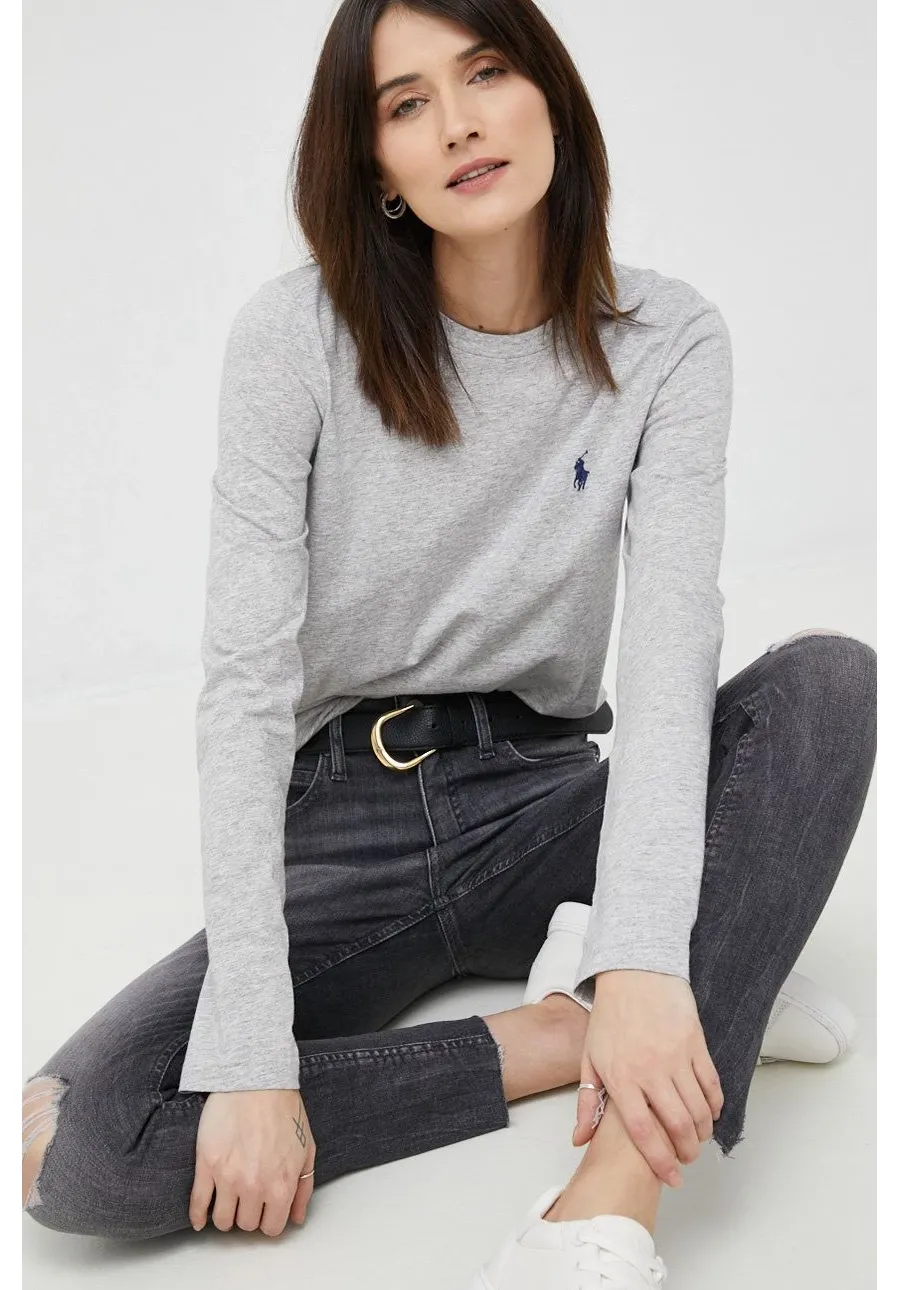 obrazek 1 Polo Ralph Lauren longsleeve bawełniany kolor szary 211898699