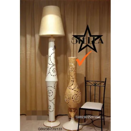 Zdjęcie Stylowa spiralna lampa ceramiczna z kryształkami Swarovskiego