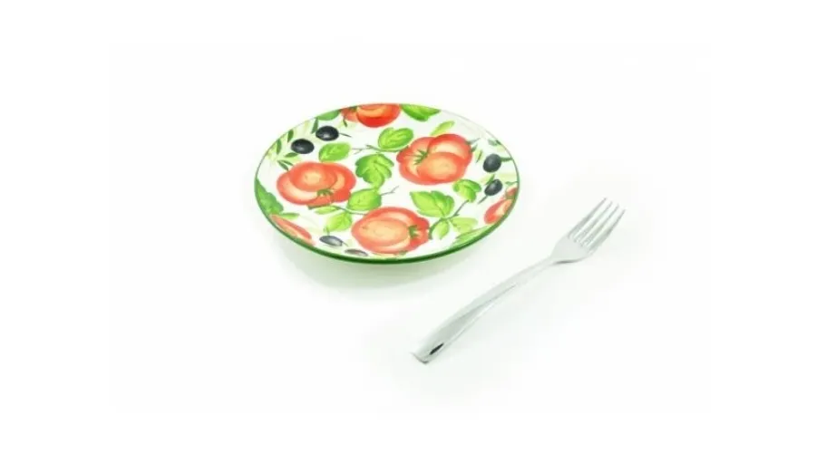 obrazek 2 Ceramiczny 21 centymetrowy talerz w stylu wiejskim - Le Ceramiche