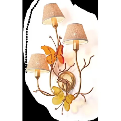 Zdjęcie Piękny kinkiet zdobiony motylami - Euro Lamp Art