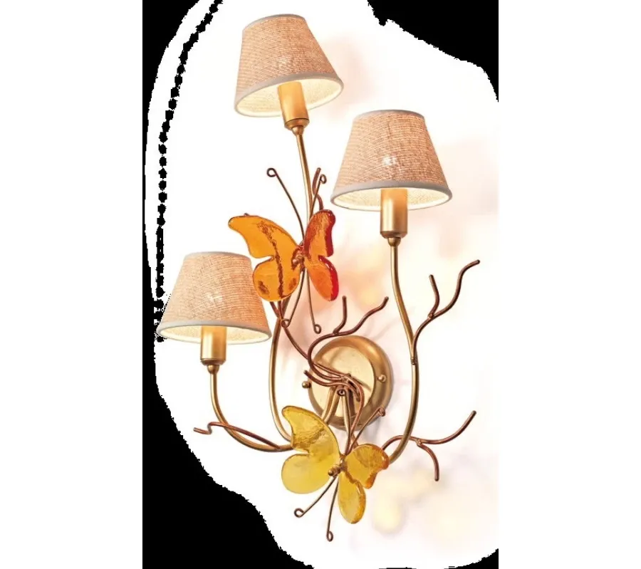 obrazek 1 Piękny kinkiet zdobiony motylami - Euro Lamp Art