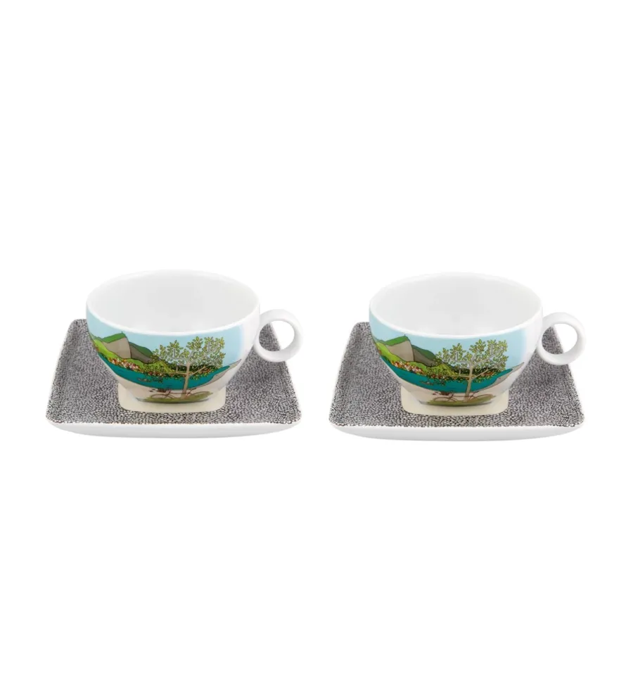 obrazek 1 Zestaw 2 porcelanowych filiżanek do herbaty ze spodkami - Vista Alegre