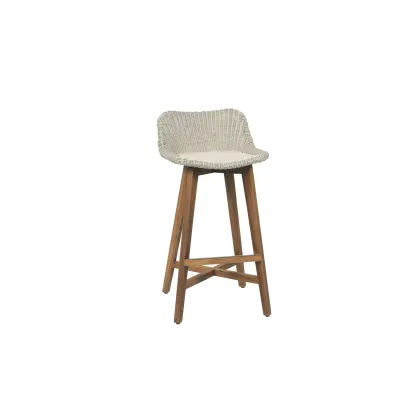 Zdjęcie Ekskluzywne krzesło barowe Gipsy z drewna tekowego