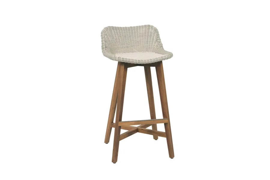 obrazek 1 Ekskluzywne krzesło barowe Gipsy z drewna tekowego