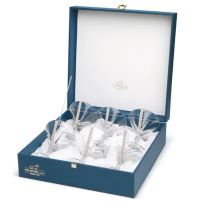 Zdjęcie Zestaw 6 kieliszków do martini - wersja srebrna