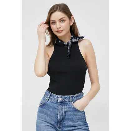 Zdjęcie Polo Ralph Lauren top bawełniany kolor czarny