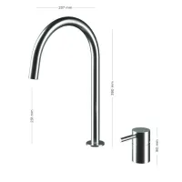 Picture Made in Italy - stainless steel two-hole tap for the kitchen