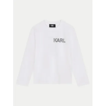 Zdjęcie Karl Lagerfeld Kids Bluzka Z30243 S Biały Regular Fit