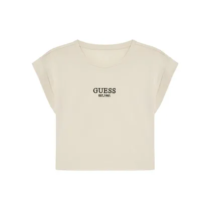 Zdjęcie Guess T-Shirt J4BI34 J1314 Beżowy Boxy Fit