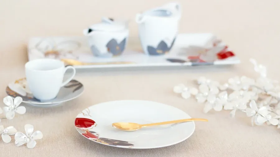 obrazek 3 Fantastyczny komplet porcelanowej zastawy stołowej 68 el. - Porcel