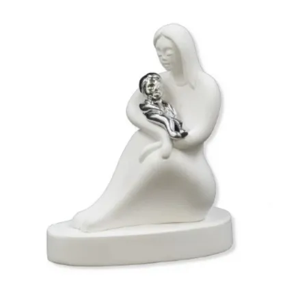 Picture A unique sculpture depicting a mother and child