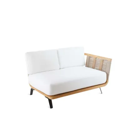 Zdjęcie Wyjątkowa sofa – moduł lewy Welcome wykonany z drewna tekowego i sznurka