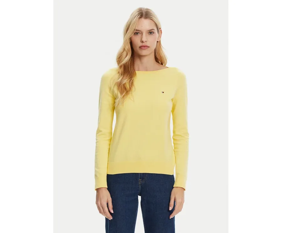 obrazek 1 Tommy Hilfiger Sweter WW0WW40099 Żółty Regular Fit