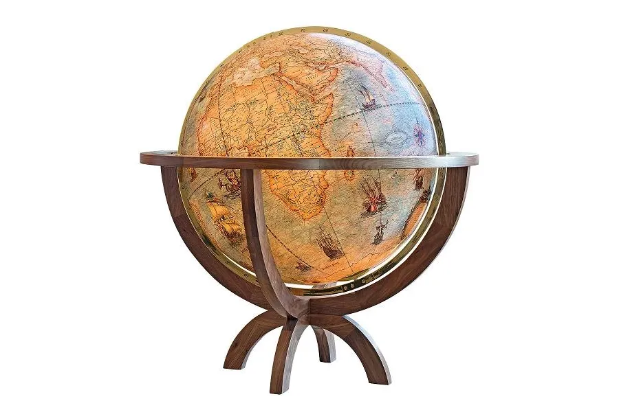 picture 1 Mini desk globe - stainless steel