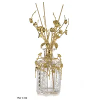Picture Stylish room fragrance bottle in engraved crystal and gilded bronze