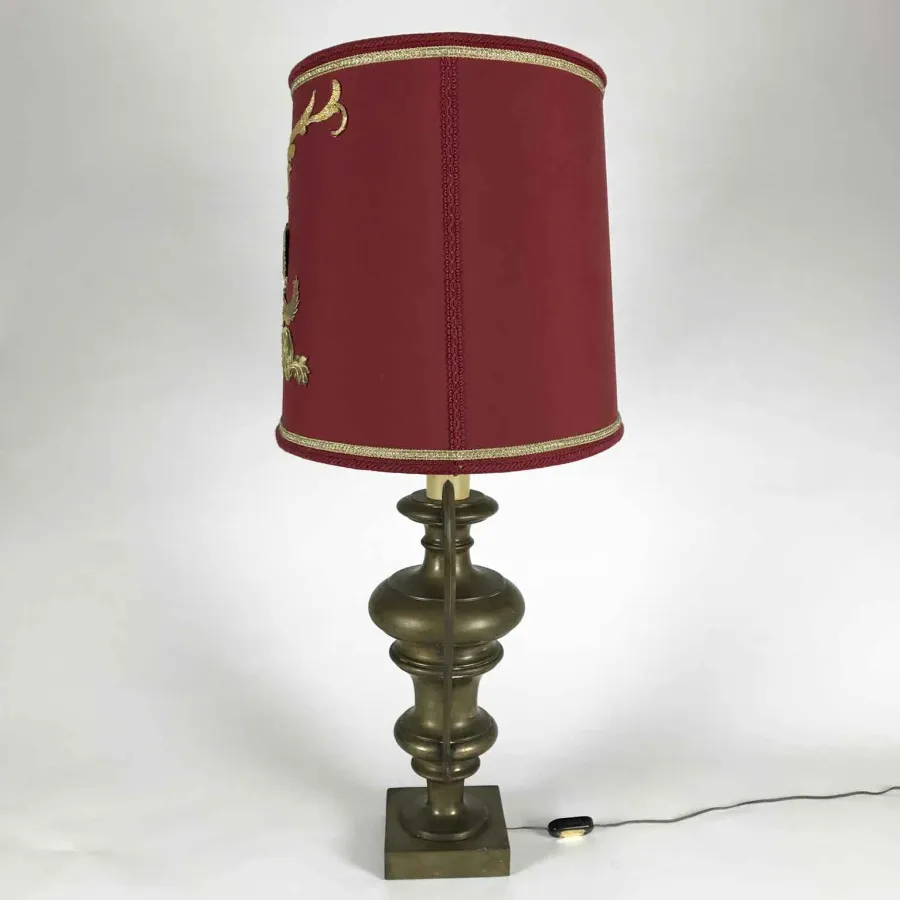 obrazek 7 Lampa do salonu z brązu ze starożytnym haftem