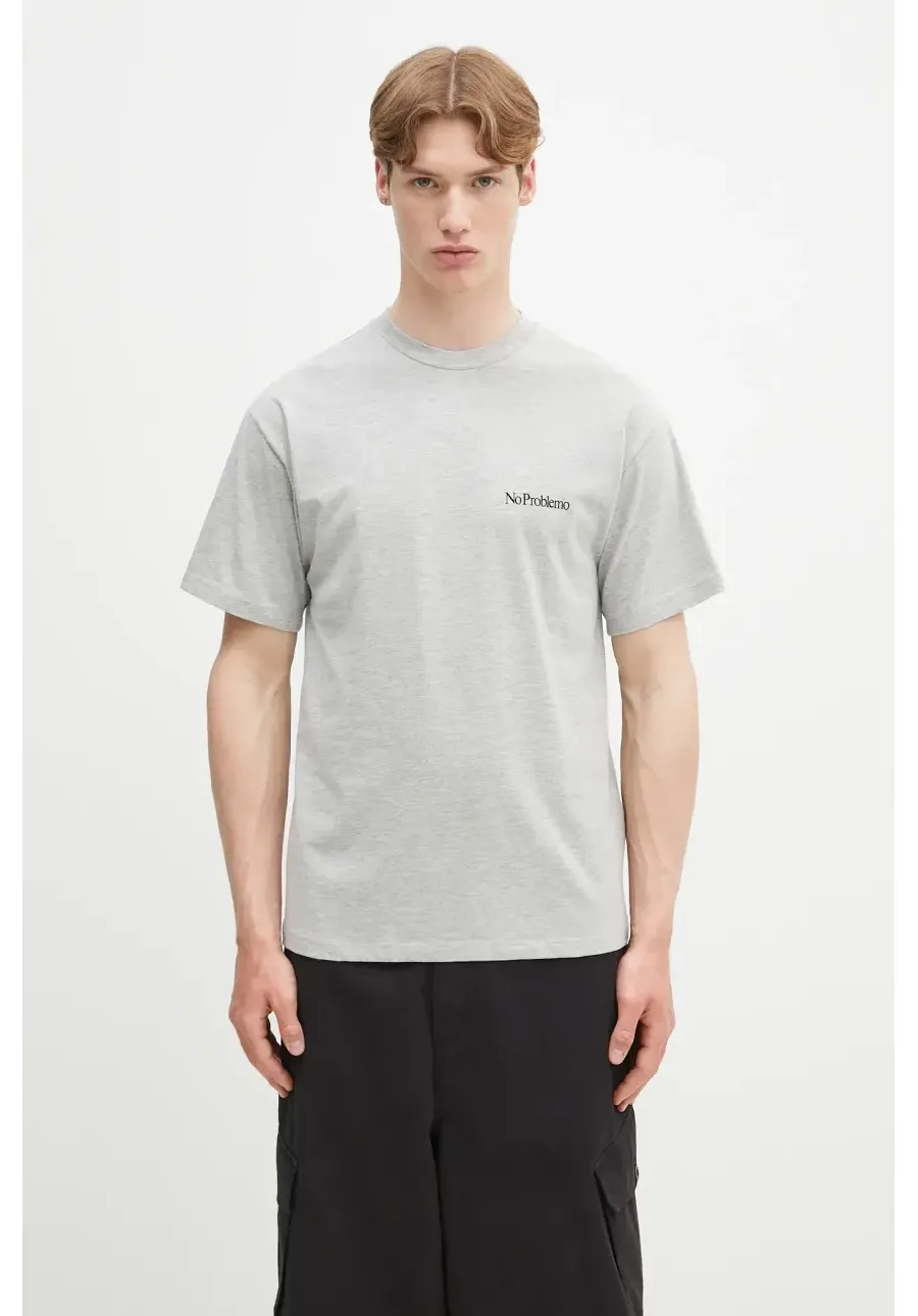 obrazek 1 No Problemo t-shirt bawełniany Mini Problemo SS Tee kolor szary z nadrukiem NP6000903