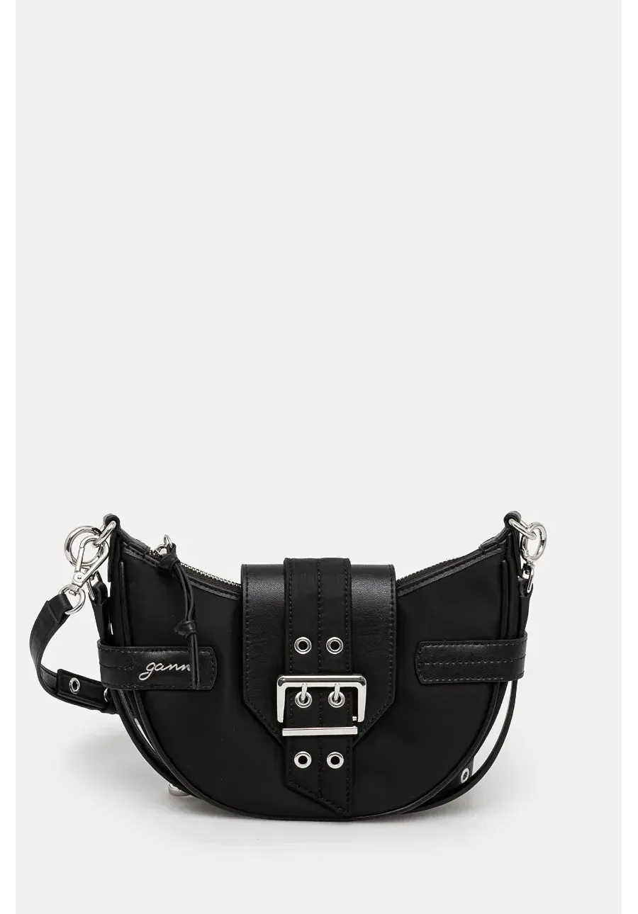 obrazek 1 GANNI torebka Bucky Bag Small Crossbody Nylon kolor czarny A6134