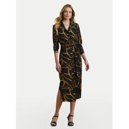 Zdjęcie LAUREN RALPH LAUREN Sukienka koszulowa 200978812001 Czarny Straight Fit