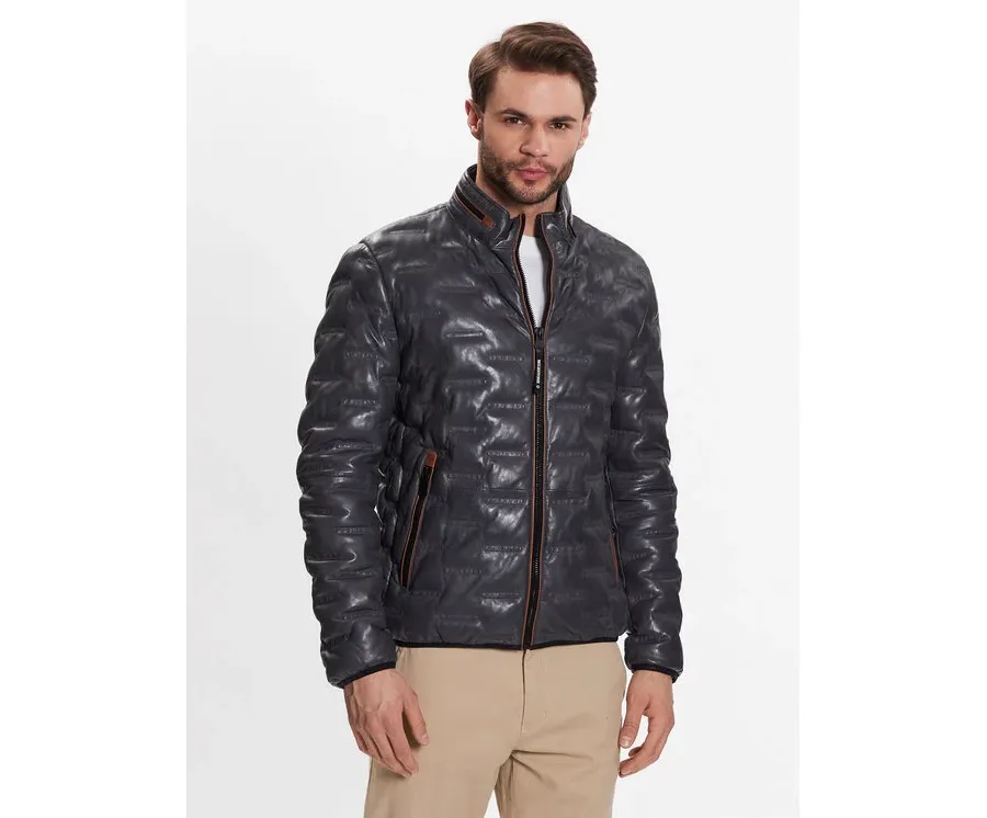 obrazek 1 Milestone Kurtka skórzana 991019 60080 Czarny Regular Fit