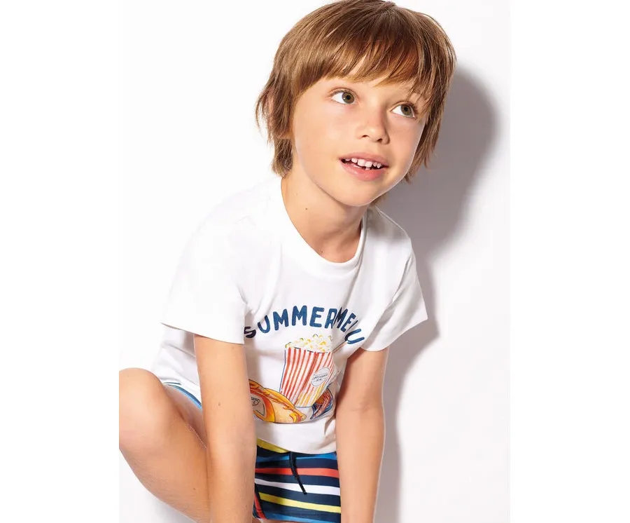 obrazek 1 Mayoral T-Shirt 3012 Biały Regular Fit