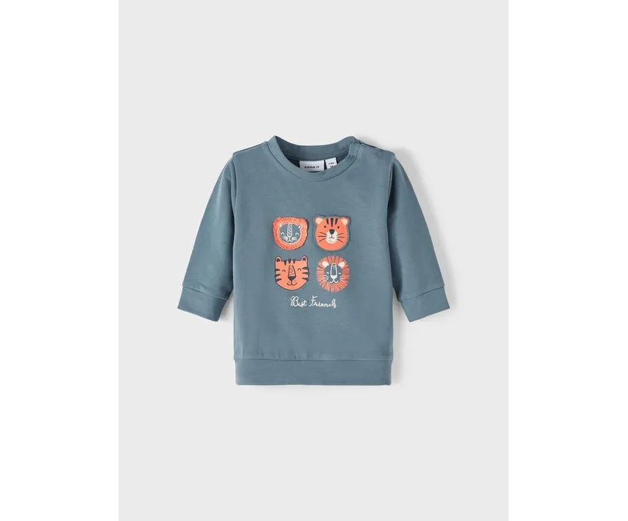 obrazek 1 NAME IT Bluza 13215627 Szary Regular Fit