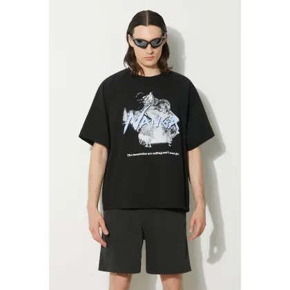 Zdjęcie Nanga t-shirt Eco Hybrid Echo Tee męski kolor czarny z nadrukiem NW2411.1G810.C