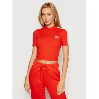 Zdjęcie Puma Bluzka Classics Mock Neck 530229 Czerwony Slim Fit