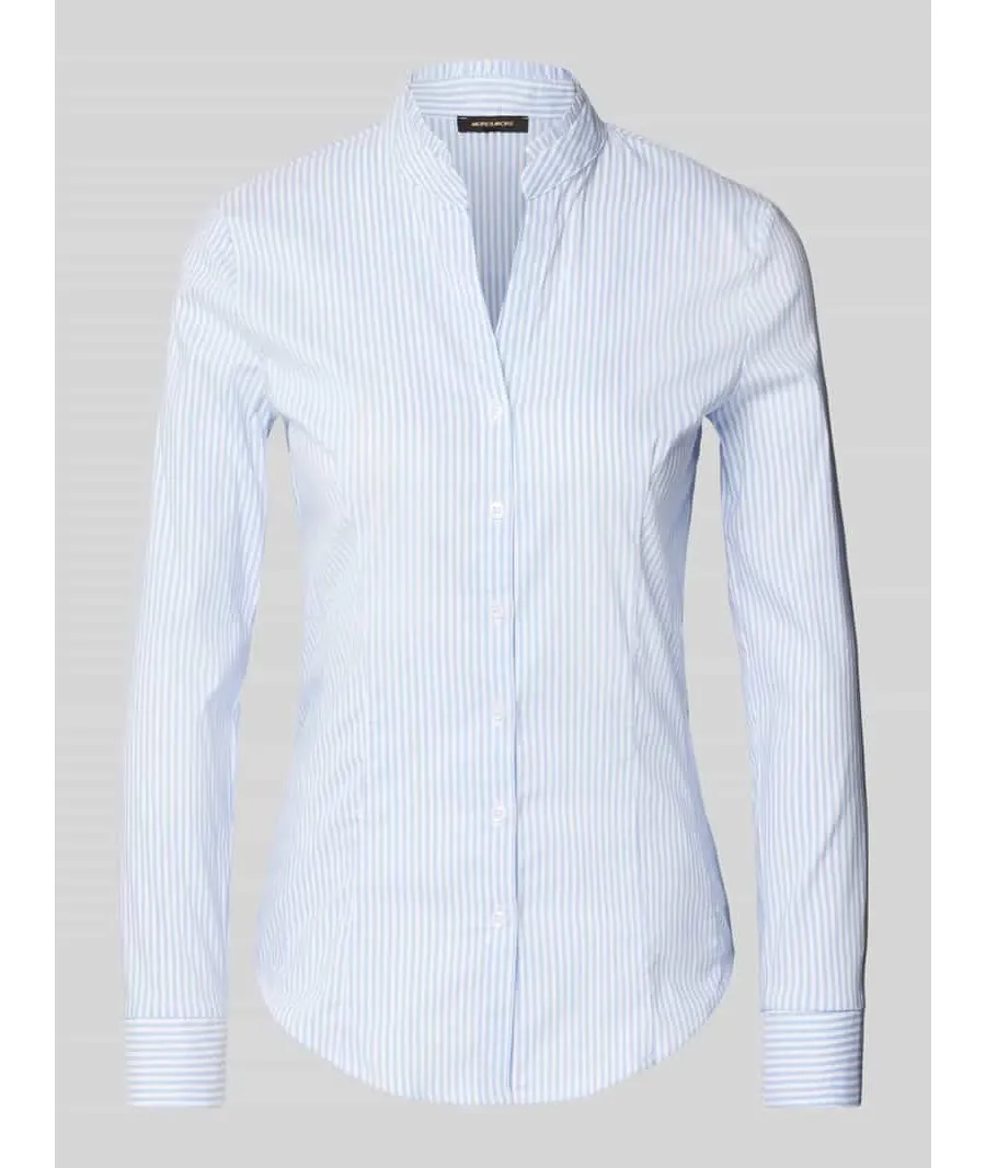 obrazek 1 Bluzka koszulowa o kroju slim fit ze stójką