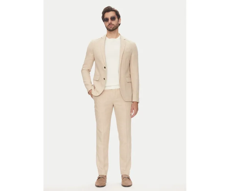 obrazek 1 Lindbergh Garnitur 30-606060 Beżowy Slim Fit