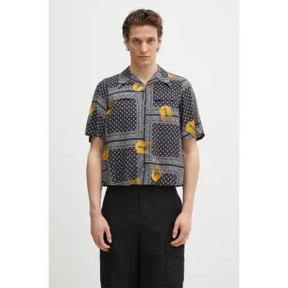 Zdjęcie Undercover koszula Shirt/blouse męska kolor granatowy relaxed z kołnierzykiem klasycznym UP1E1406