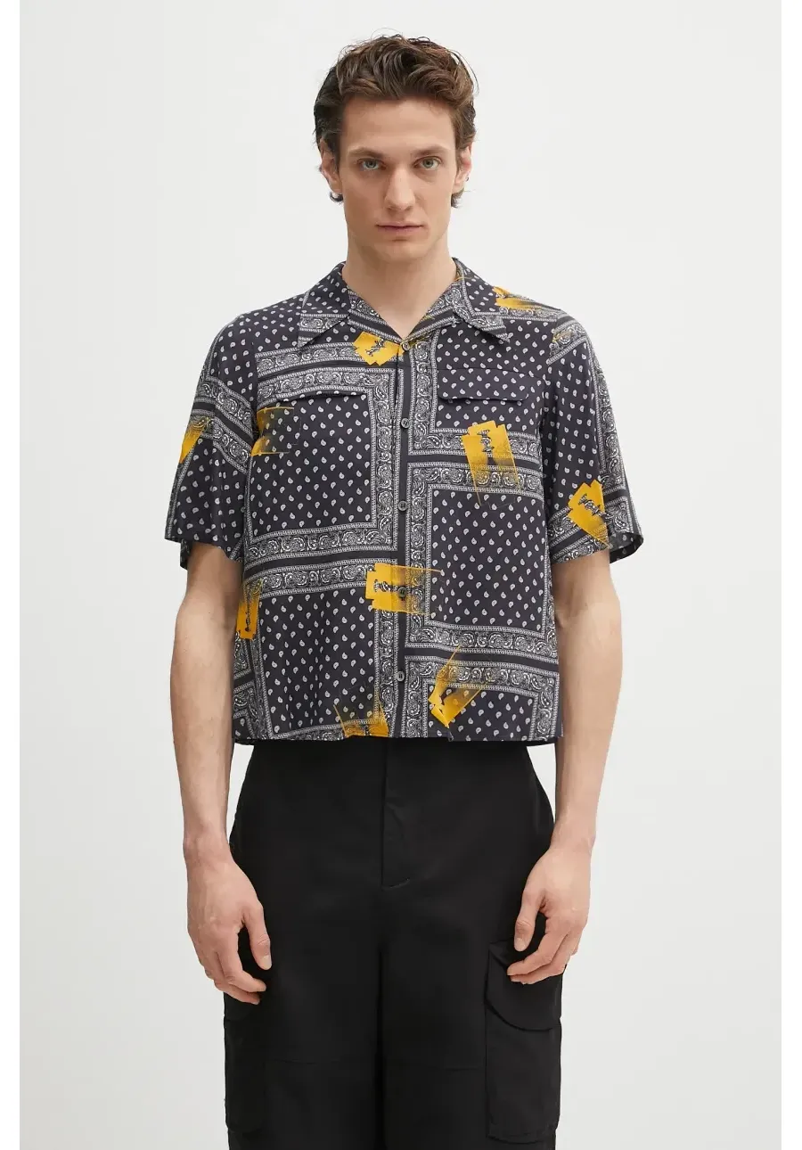 obrazek 1 Undercover koszula Shirt/blouse męska kolor granatowy relaxed z kołnierzykiem klasycznym UP1E1406
