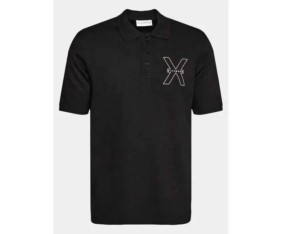 obrazek 1 Richmond X Polo Lisi UMP24207PO Czarny Regular Fit