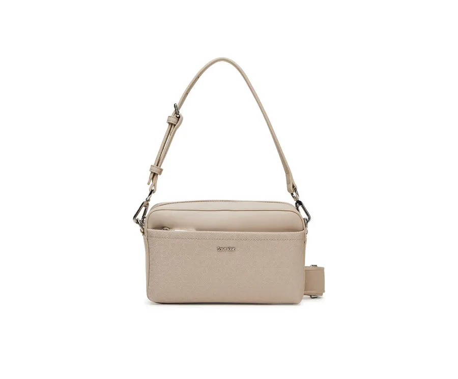 obrazek 1 Calvin Klein Torebka Ck Must Aop Double Straps Camera LV04F3080G Beżowy