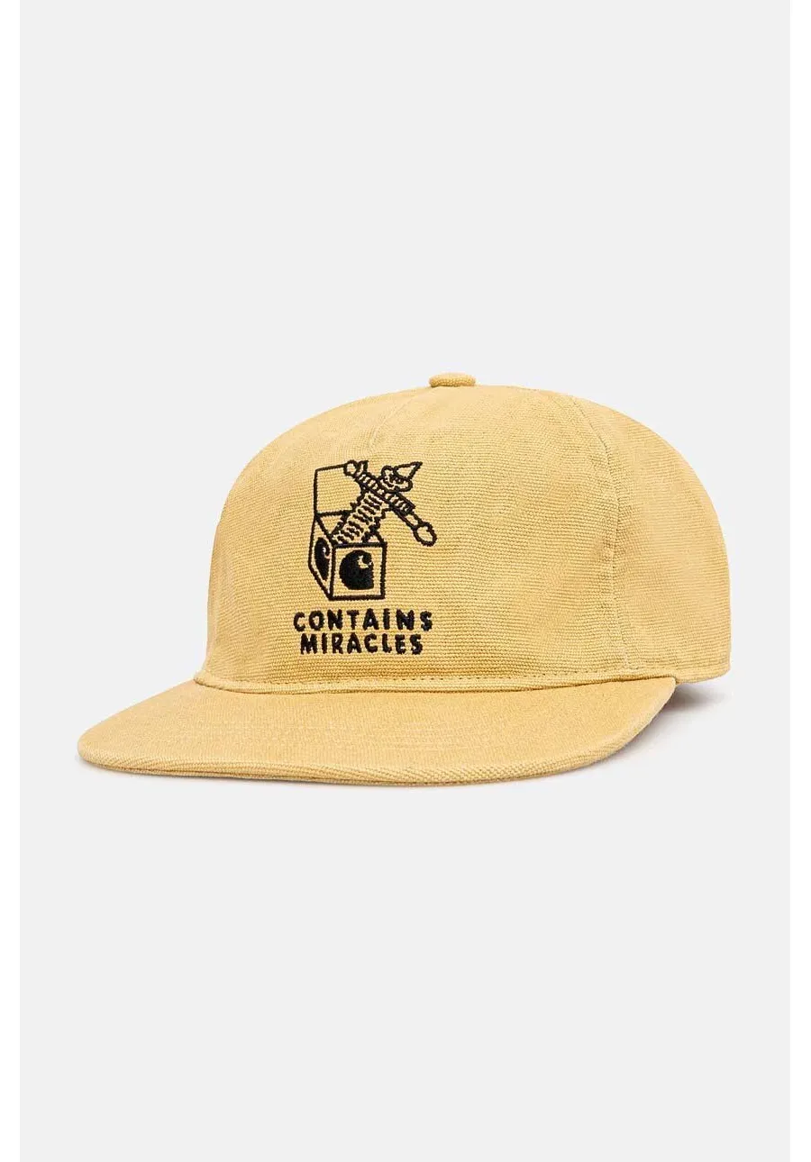obrazek 1 Carhartt WIP czapka z daszkiem bawełniana Stamp Cap kolor beżowy z aplikacją I033625.23FXX