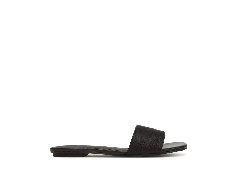 obrazek 1 Calvin Klein Klapki Flat Slide Jacq HW0HW02389 Czarny