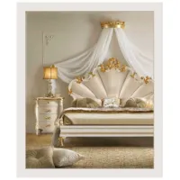 Zdjęcie Baldachim / karnisz - złota korona z dwoma zasłonami 300 cm - Casa + 39