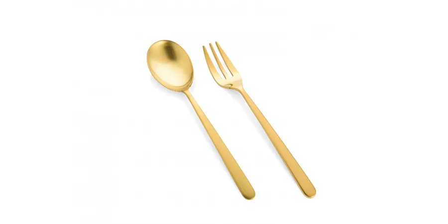 obrazek 4 Elegancki włoski komplet 6 noży stołowych z kolekcji Linea Ice Oro
