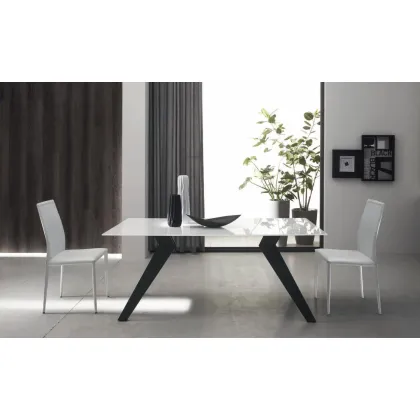 Zdjęcie Luksusowy funkcjonalny rozkładany stół do salonu L. 160+45+45 P. 90 H. 75 cm – Zamagna Italia