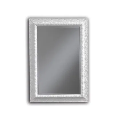 Picture White lacquered rectangular mirror with gold details and frosted glass - Zanini