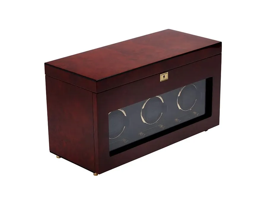 obrazek 4 Nowatorski rotomat Savoy Triple Watch Burlwood ze schowkiem