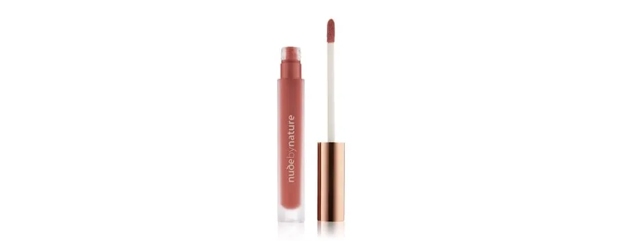 obrazek 1 Nude by Nature Satin Szminka w płynie 3.75 ml Nr. 08 - Sienna