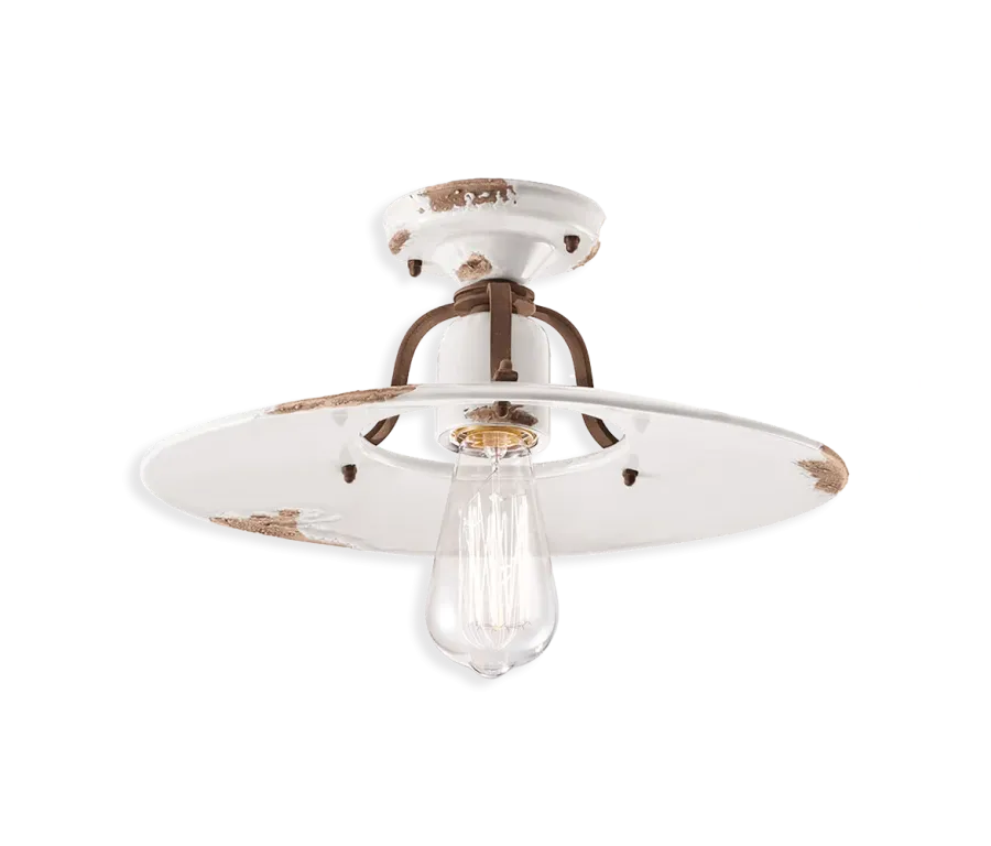 obrazek 2 Elegancka włoska lampa sufitowa-plafoniera retro