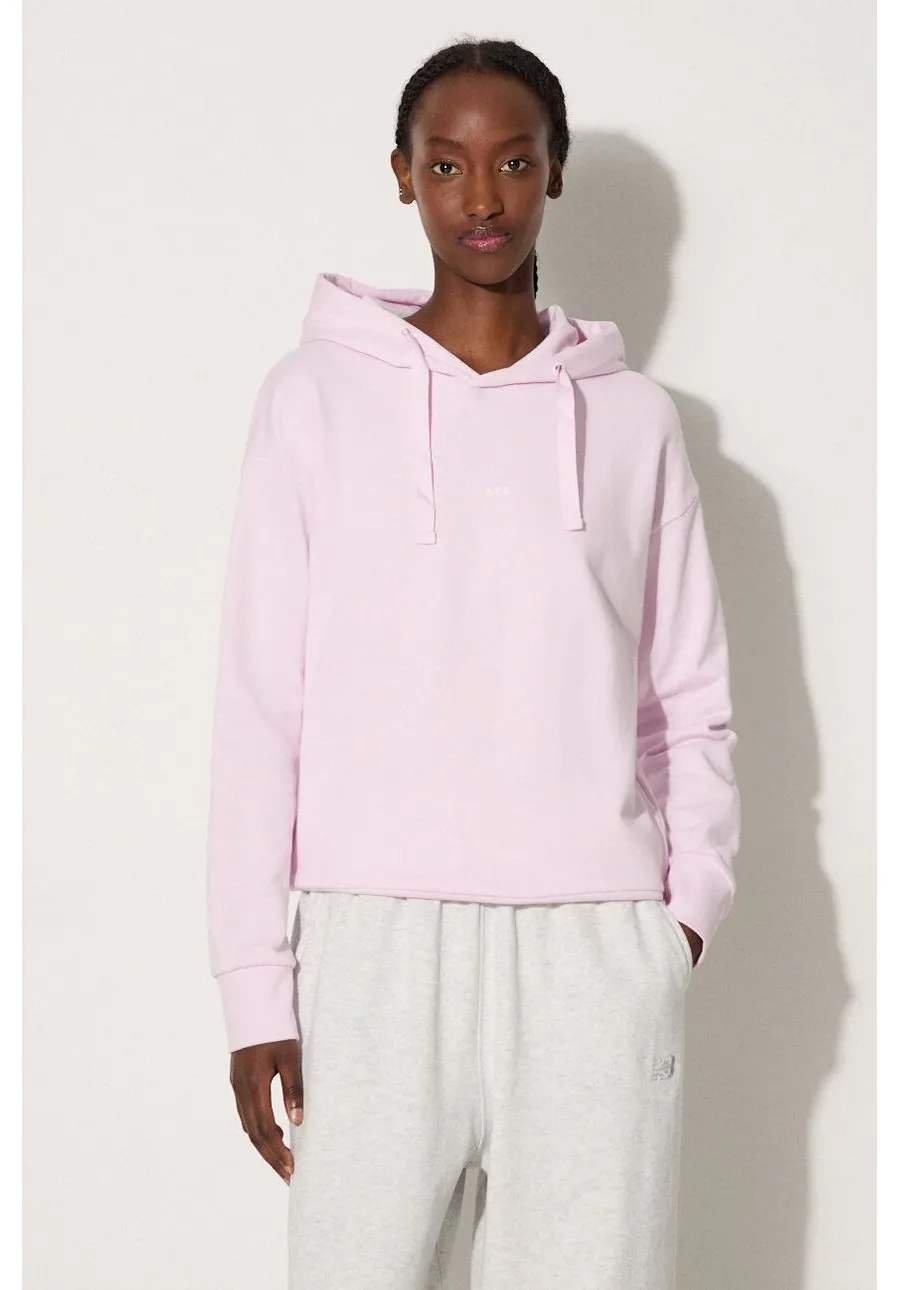 obrazek 1 A.P.C. bluza bawełniana Hoodie Christina damska kolor różowy z kapturem z aplikacją COEIP.F27624-ROSEPALE