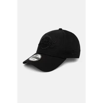 Zdjęcie New Era czapka z daszkiem bawełniana LEAGUE ESSENTIAL 9TWENTY® LOS ANGELES LAKERS kolor czarny z aplikacją 60471482