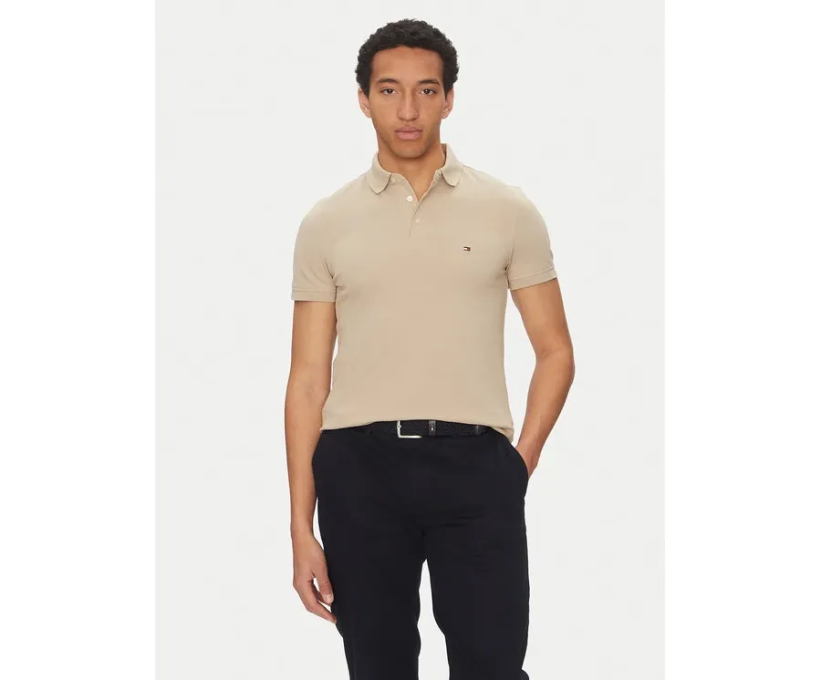 obrazek 1 Tommy Hilfiger Polo 1985 MW0MW17771 Beżowy Slim Fit