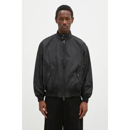 Zdjęcie Baracuta kurtka Barbour x Baracut Wax Jacket męska kolor czarny przejściowa oversize BRCPS1093