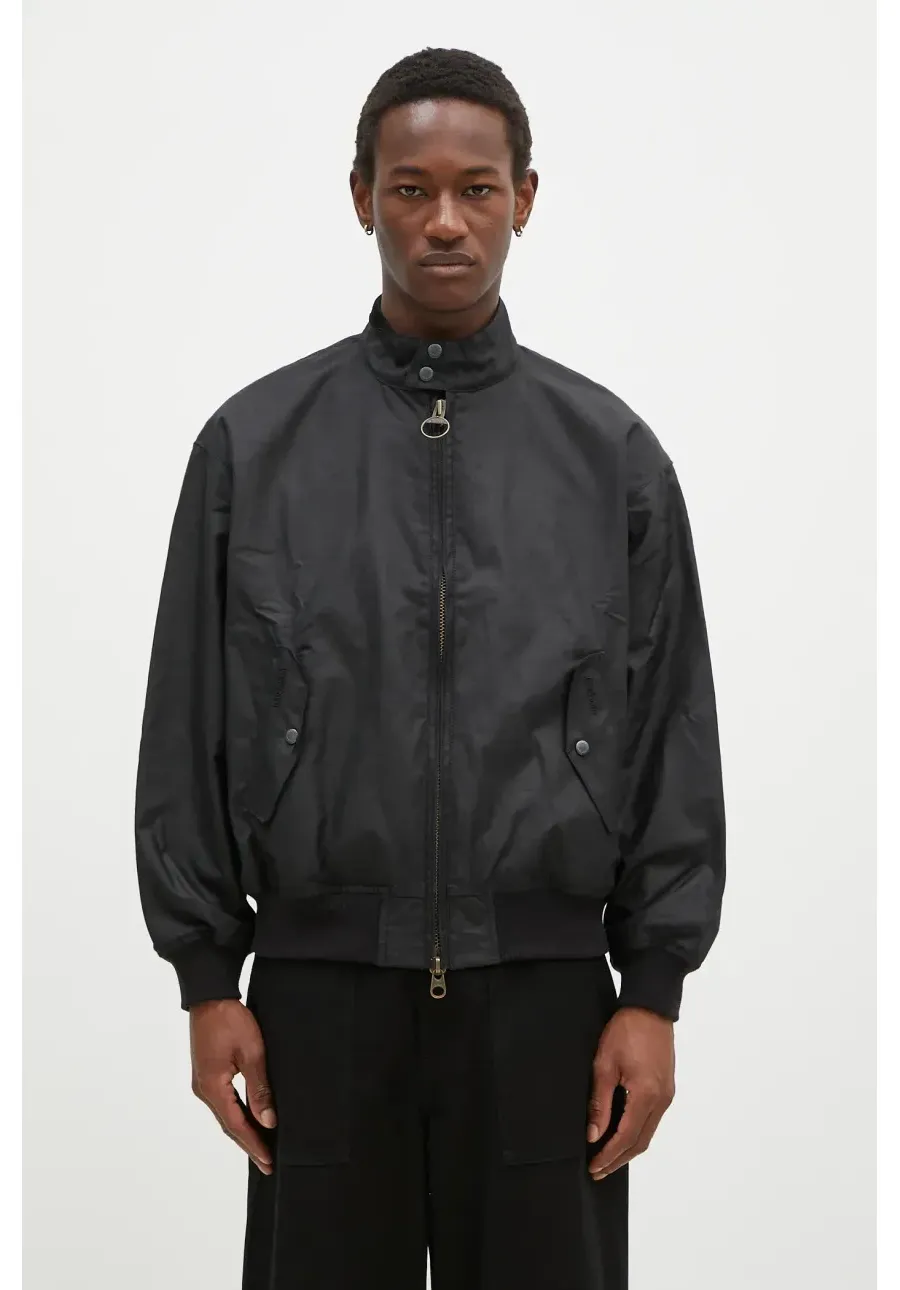 obrazek 1 Baracuta kurtka Barbour x Baracut Wax Jacket męska kolor czarny przejściowa oversize BRCPS1093