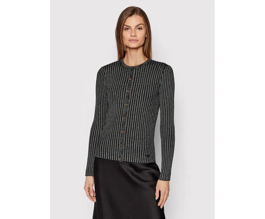 obrazek 1 Tory Burch Kardigan 85850 Srebrny Slim Fit