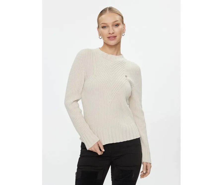 obrazek 1 Aeronautica Militare Sweter 232MA1474DL515 Écru Regular Fit